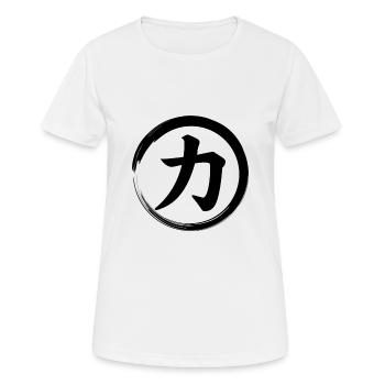 Caractère chinois pour force - chine, asie - T-shirt respirant Femme - blanc - Devant - AI Model Female 172 dark (172cm)