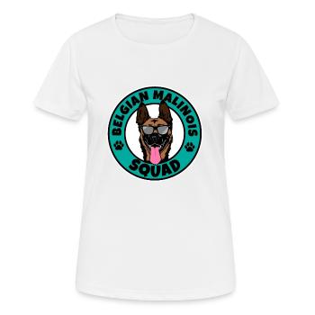 Belgian Malinois Squad I Dog Lover I Belgian - Frauen T-Shirt atmungsaktiv - Weiß - Vorne - AI Model Female 172 dark (172cm)