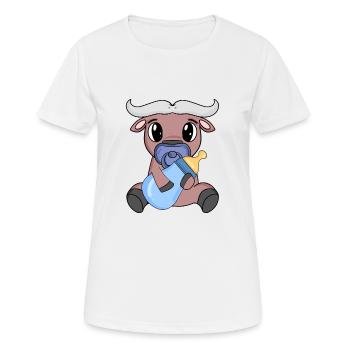 Baby Junge Ochse - Frauen T-Shirt atmungsaktiv - Weiß - Vorne - AI Model Female 172 dark (172cm)
