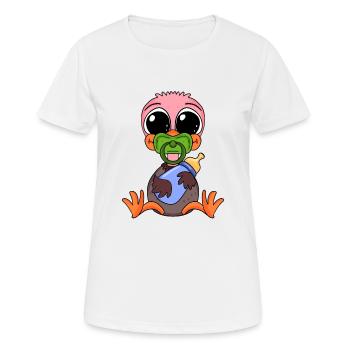 Bouquet Bébé - T-shirt respirant Femme - blanc - Devant - AI Model Female 172 dark (172cm)