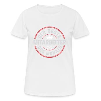 Mitarbeiter des Monats - Frauen T-Shirt atmungsaktiv - Weiß - Vorne - AI Model Female 172 dark (172cm)