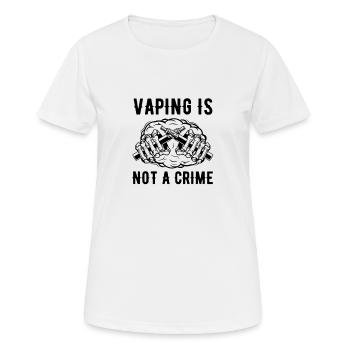 Vaping is not a Crime - Vape - Smoke - Dampfen - Frauen T-Shirt atmungsaktiv - Weiß - Vorne - AI Model Female 172 dark (172cm)