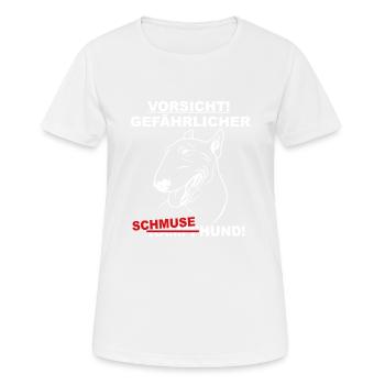 Bullterrier Bully Miniatur Bullterrier Spruch - Frauen T-Shirt atmungsaktiv - Weiß - Vorne - AI Model Female 172 dark (172cm)