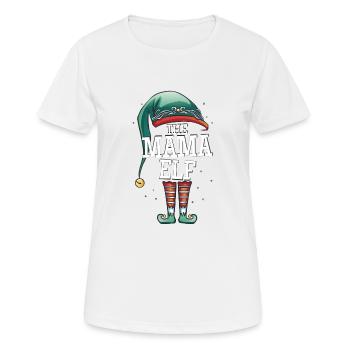Die Mama Elfe The Mama Elf Weihnachts Outfit Mutti - Frauen T-Shirt atmungsaktiv - Weiß - Vorne - AI Model Female 172 dark (172cm)