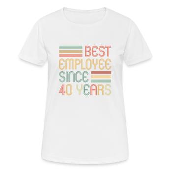 40 ans de service 40 ans de service - T-shirt respirant Femme - blanc - Devant - AI Model Female 172 dark (172cm)