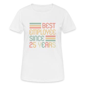 25 ans de service 25 ans de service - T-shirt respirant Femme - blanc - Devant - AI Model Female 172 dark (172cm)