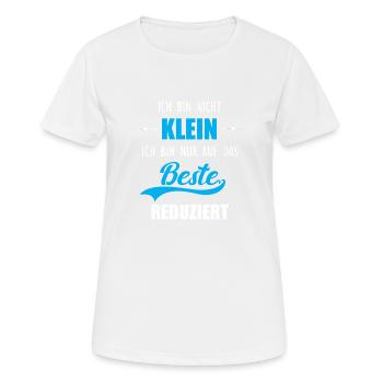 Ich bin nicht klein - Frauen T-Shirt atmungsaktiv - Weiß - Vorne - AI Model Female 172 dark (172cm)