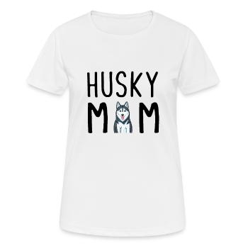 Husky Mama Sibérien Husky Maman - T-shirt respirant Femme - blanc - Devant - AI Model Female 172 dark (172cm)