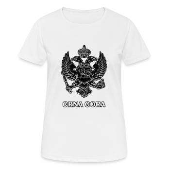 Crna Gora Doppeladler Montenegro Balkan - Frauen T-Shirt atmungsaktiv - Weiß - Vorne - AI Model Female 172 dark (172cm)
