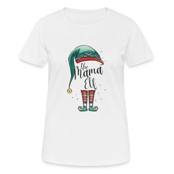 Die Mama Elfe Weihnachts Outfit Damen Frauen Mutti - Frauen T-Shirt atmungsaktiv - Weiß - Vorne - AI Model Female 172 dark (172cm)