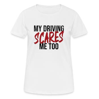 Learner driver Driving school Driving licence Novice driver - Women's Breathable T-Shirt - white - Front - AI Model Female 172 dark (172cm)