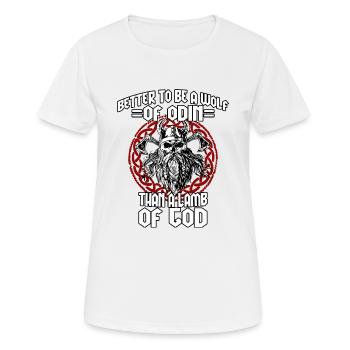 Viking Odin Germanic Mythology Odin's Warrior - Women's Breathable T-Shirt - white - Front - AI Model Female 172 dark (172cm)