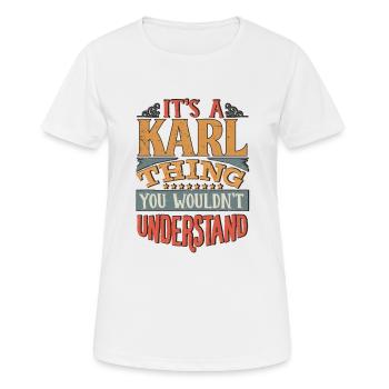 C’est une chose Karl que vous ne comprendriez pas - Karl - T-shirt respirant Femme - blanc - Devant - AI Model Female 172 dark (172cm)