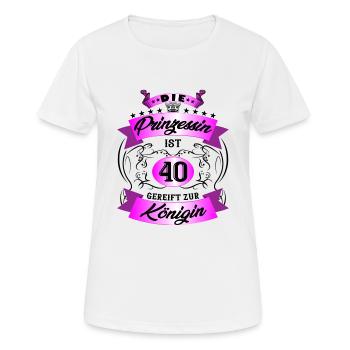 40 Geburtstag Frauen Geschenk 40 Jahre Geburtstag - Frauen T-Shirt atmungsaktiv - Weiß - Vorne - AI Model Female 172 dark (172cm)