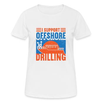 BOOTFAHREN Offshore-Bohr spaß Sexy - Frauen T-Shirt atmungsaktiv - Weiß - Vorne - AI Model Female 172 dark (172cm)