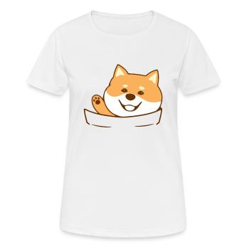 Best Shiba Inu Dad Ever Geschenk - Frauen T-Shirt atmungsaktiv - Weiß - Vorne - AI Model Female 172 dark (172cm)