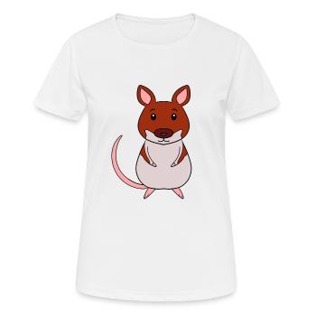 Forest Mouse Mouse - Women's Breathable T-Shirt - white - Front - AI Model Female 172 dark (172cm)