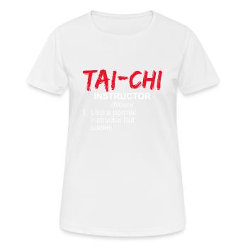 Tai Chi Instructor - Frauen T-Shirt atmungsaktiv - Weiß - Vorne - AI Model Female 172 dark (172cm)