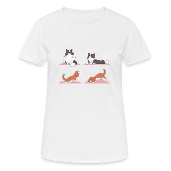Lustige - Frauen T-Shirt atmungsaktiv - Weiß - Vorne - AI Model Female 172 dark (172cm)