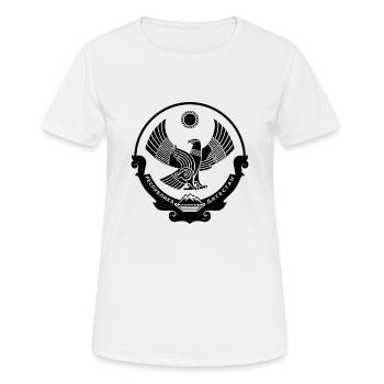 Adler Dagestan Wappen Flagge - Frauen T-Shirt atmungsaktiv - Weiß - Vorne - AI Model Female 172 dark (172cm)