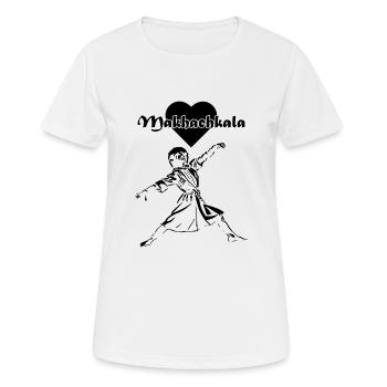 Love Makhachkala Dagestan Lesginka Papacha - Frauen T-Shirt atmungsaktiv - Weiß - Vorne - AI Model Female 172 dark (172cm)