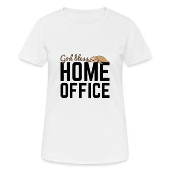 Que Dieu bénisse la paresse du bureau à domicile - T-shirt respirant Femme - blanc - Devant - AI Model Female 172 dark (172cm)
