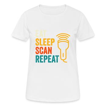 Sonograph Sonographie Scan - Frauen T-Shirt atmungsaktiv - Weiß - Vorne - AI Model Female 172 dark (172cm)