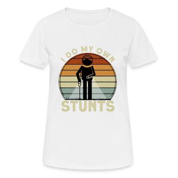 Je fais mes propres cascades - T-shirt respirant Femme - blanc - Devant - AI Model Female 172 dark (172cm)