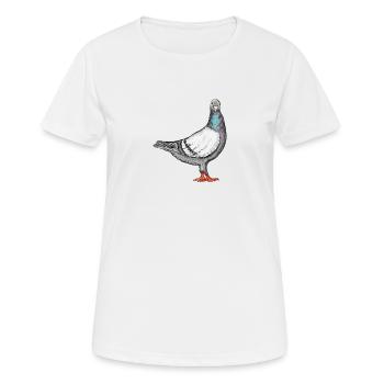Taube I Vogel Brieftaube Motiv für Taubenzüchter - Frauen T-Shirt atmungsaktiv - Weiß - Vorne - AI Model Female 172 dark (172cm)