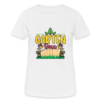 Garten Oma Gartenarbeit Rasen Pflanzen Beet Spruch - Frauen T-Shirt atmungsaktiv - Weiß - Vorne - AI Model Female 172 dark (172cm)