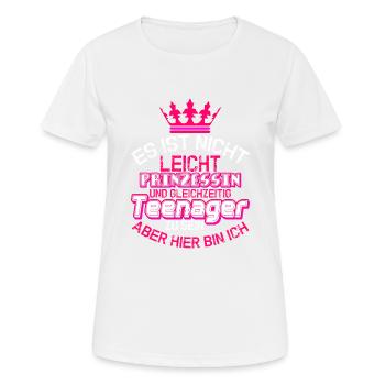 Prinzessing und Teenager Design - Frauen T-Shirt atmungsaktiv - Weiß - Vorne - AI Model Female 172 dark (172cm)