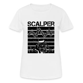 Scalper Forex Trader Day Trader - T-shirt respirant Femme - blanc - Devant - AI Model Female 172 dark (172cm)