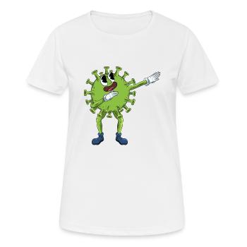 Dabbing Virus - Frauen T-Shirt atmungsaktiv - Weiß - Vorne - AI Model Female 172 dark (172cm)