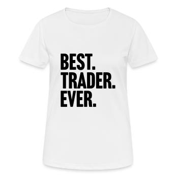 Meilleur trader de tous les temps Actions Forex Trading - T-shirt respirant Femme - blanc - Devant - AI Model Female 172 dark (172cm)