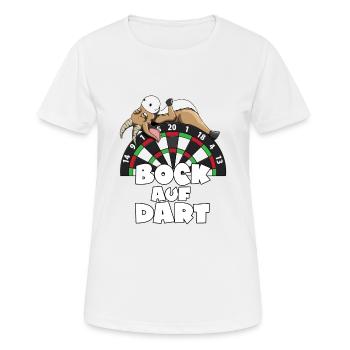 Darten Spiel Dartscheibe Bock auf Dart Dartspieler - Frauen T-Shirt atmungsaktiv - Weiß - Vorne - AI Model Female 172 dark (172cm)