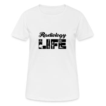 Radiologie - T-shirt respirant Femme - blanc - Devant - AI Model Female 172 dark (172cm)