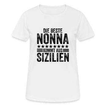 Die beste nonna kommt aus sizilien Palermo Italien - Frauen T-Shirt atmungsaktiv - Weiß - Vorne - AI Model Female 172 dark (172cm)
