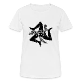 Sicilia Italia Coat of Arms Flag Palermo - Women's Breathable T-Shirt - white - Front - AI Model Female 172 dark (172cm)