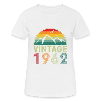 Vintage 1962 Born in 1962 60th Birthday Funny Clas - Women's Breathable T-Shirt - white - Front - AI Model Female 172 dark (172cm)