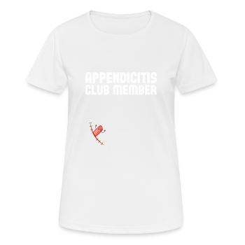Appendicitis Club Member Funny Appendix Surgery - Women's Breathable T-Shirt - white - Front - AI Model Female 172 dark (172cm)