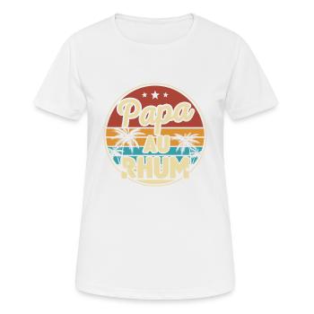 Papa Au Rhum - T-shirt respirant Femme - blanc - Devant - AI Model Female 172 dark (172cm)