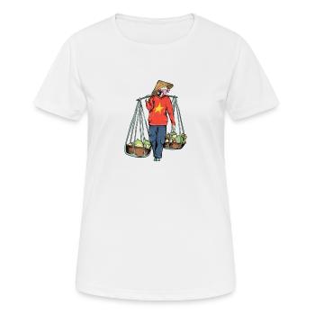 Vietnam I Hanoi Scooter Pho Bo motif de voyage pour - T-shirt respirant Femme - blanc - Devant - AI Model Female 172 dark (172cm)