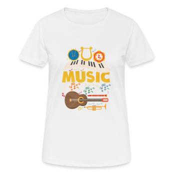 Gift musical musical instruments - Women's Breathable T-Shirt - white - Front - AI Model Female 172 dark (172cm)