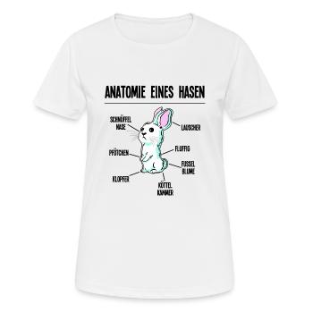 Hasen Mama Kaninchen Karnickel Hasi Hasenzüchter - Frauen T-Shirt atmungsaktiv - Weiß - Vorne - AI Model Female 172 dark (172cm)