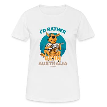 I'd Rather Be In Australia - Women's Breathable T-Shirt - white - Front - AI Model Female 172 dark (172cm)