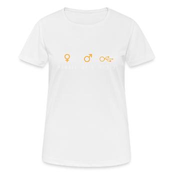 Retro-spiel Videospieler Gamepad Videospiele - Frauen T-Shirt atmungsaktiv - Weiß - Vorne - AI Model Female 172 dark (172cm)