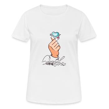 K-Pop K-Drama Korea Pop Popmusik Drama Geschenk - Frauen T-Shirt atmungsaktiv - Weiß - Vorne - AI Model Female 172 dark (172cm)