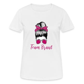 Team Braut - Frauen T-Shirt atmungsaktiv - Weiß - Vorne - AI Model Female 172 dark (172cm)