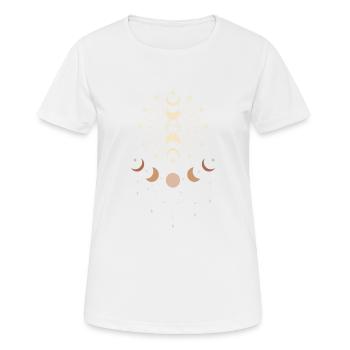Occulte Soleil Lune I Occulte I Spirituel - T-shirt respirant Femme - blanc - Devant - AI Model Female 172 dark (172cm)