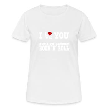 Je t’aime mais j’ai choisi mon wakeboard Lustiger - T-shirt respirant Femme - blanc - Devant - AI Model Female 172 dark (172cm)